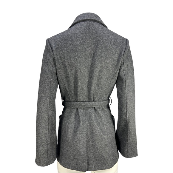 Boden Light Gray Wool Blend Double Faced Wrap Jacket US Sz 6 - Picture 4 of 9
